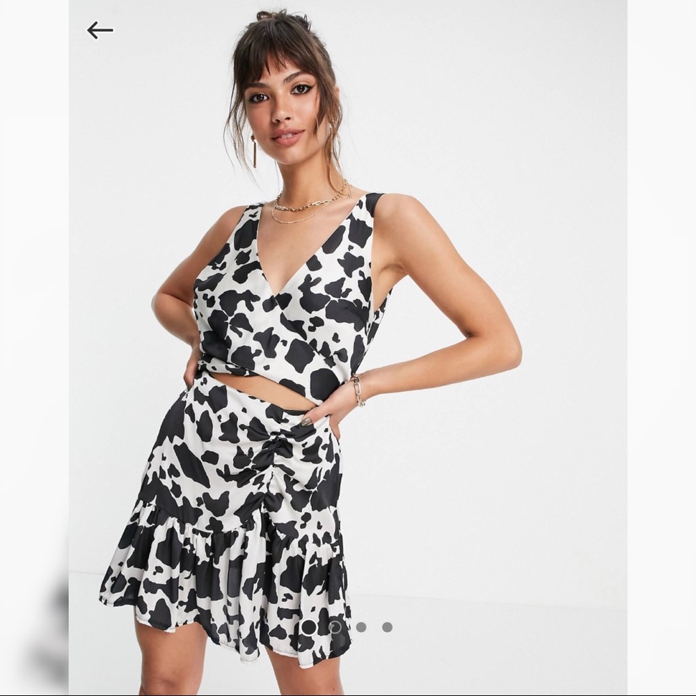 Flounce London ruched mini dress